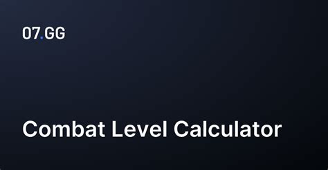 combat level calculator rs3.